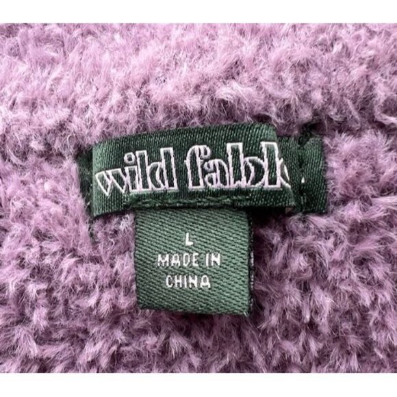 Wild Fable Women's Long Sleeve Mini Sweater Dress Purple Large - Picture 4 of 6